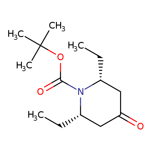 1-Piperidinecarboxylic acid, 2,6-diethyl-4-oxo-, 1,1-dimethylethyl ester, (2R,6S)-rel-