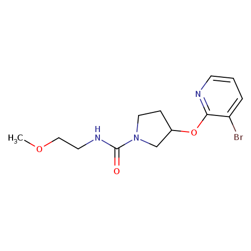 3-[(3-bromopyridin-2-yl)oxy]-N-(2-methoxyethyl)pyrrolidine-1-carboxamide