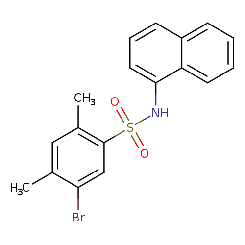 5-bromo-2,4-dimethyl-N-(naphthalen-1-yl)benzene-1-sulfonamide