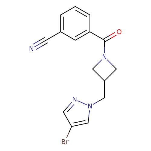 3-{3-[(4-bromo-1H-pyrazol-1-yl)methyl]azetidine-1-carbonyl}benzonitrile