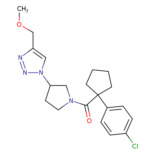 1-{1-[1-(4-chlorophenyl)cyclopentanecarbonyl]pyrrolidin-3-yl}-4-(methoxymethyl)-1H-1,2,3-triazole