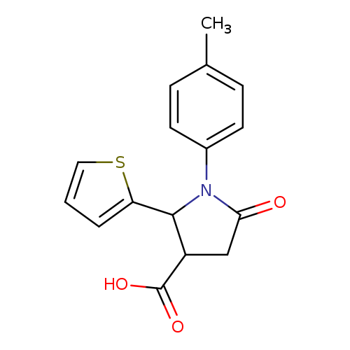 1-(4-Methylphenyl)-5-oxo-2-thien-2-ylpyrrolidine-3-carboxylic acid