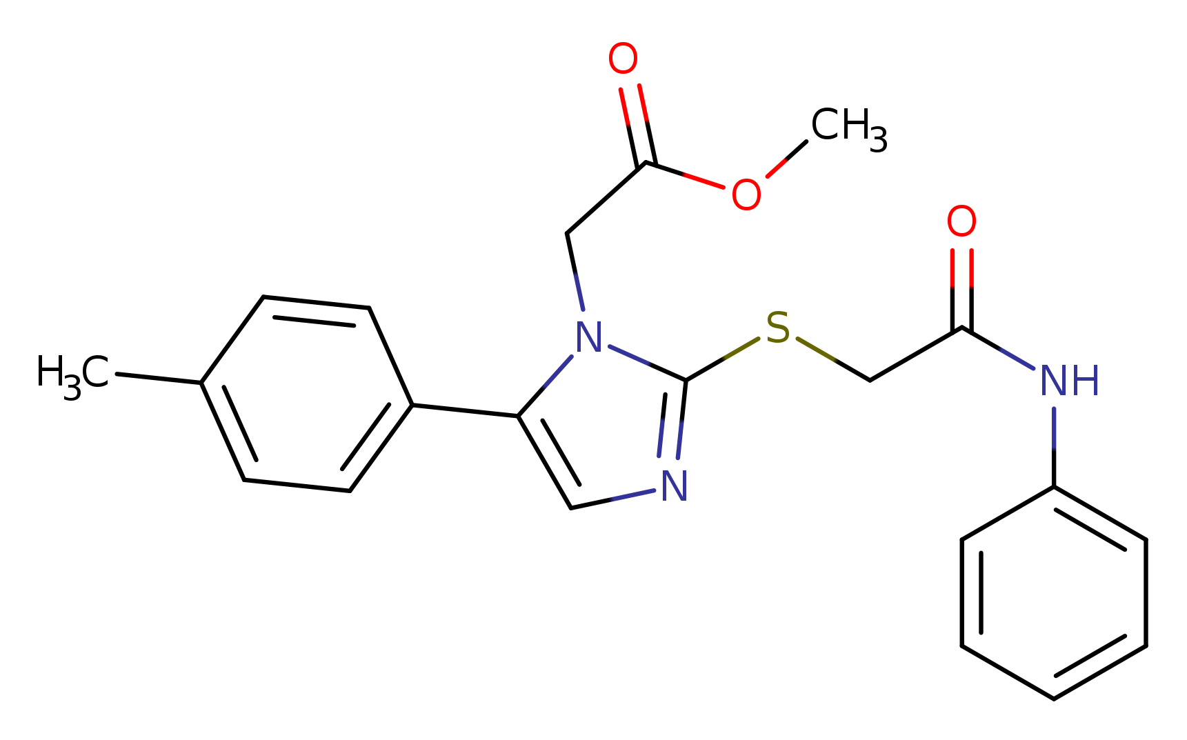 methyl 2-[5-(4-methylphenyl)-2-{[(phenylcarbamoyl)methyl]sulfanyl}-1H-imidazol-1-yl]acetate