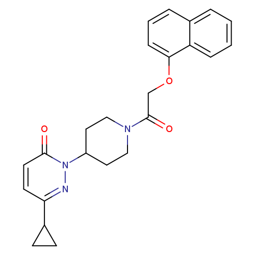 6-cyclopropyl-2-{1-[2-(naphthalen-1-yloxy)acetyl]piperidin-4-yl}-2,3-dihydropyridazin-3-one
