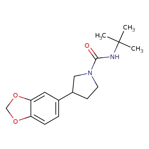 3-(2H-1,3-benzodioxol-5-yl)-N-tert-butylpyrrolidine-1-carboxamide
