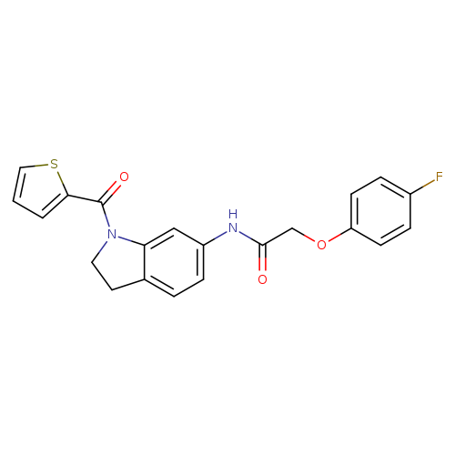 2-(4-fluorophenoxy)-N-[1-(thiophene-2-carbonyl)-2,3-dihydro-1H-indol-6-yl]acetamide