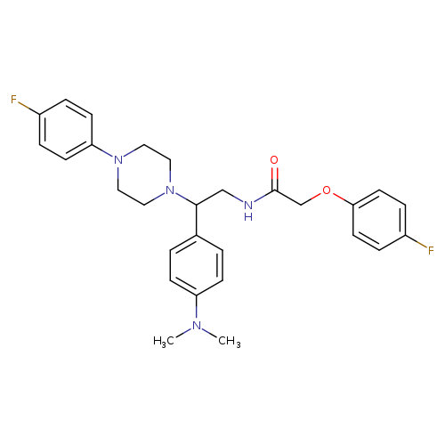 N-{2-[4-(dimethylamino)phenyl]-2-[4-(4-fluorophenyl)piperazin-1-yl]ethyl}-2-(4-fluorophenoxy)acetamide