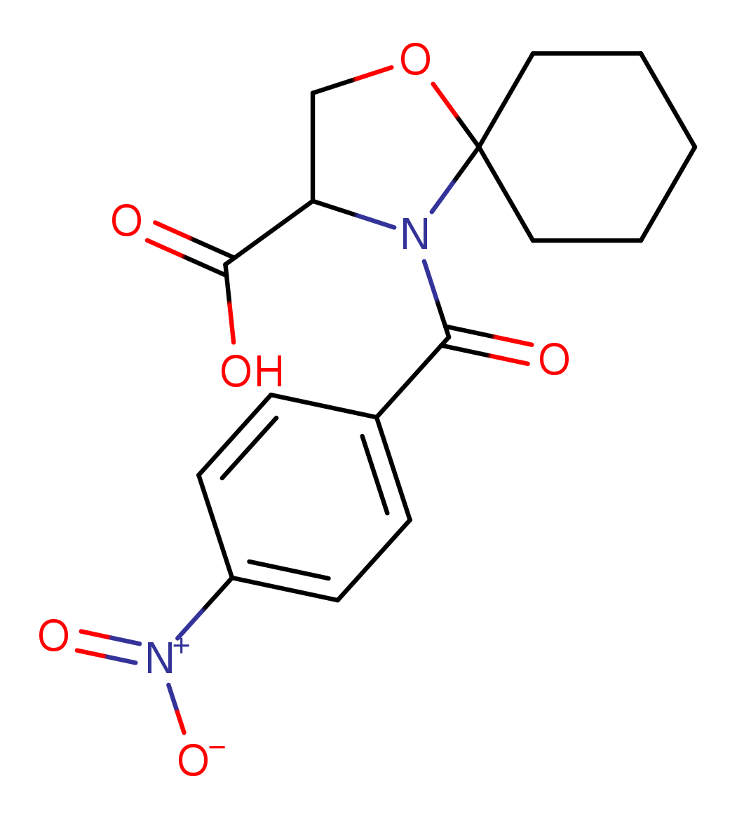 4-(4-nitrobenzoyl)-1-oxa-4-azaspiro[4.5]decane-3-carboxylic acid