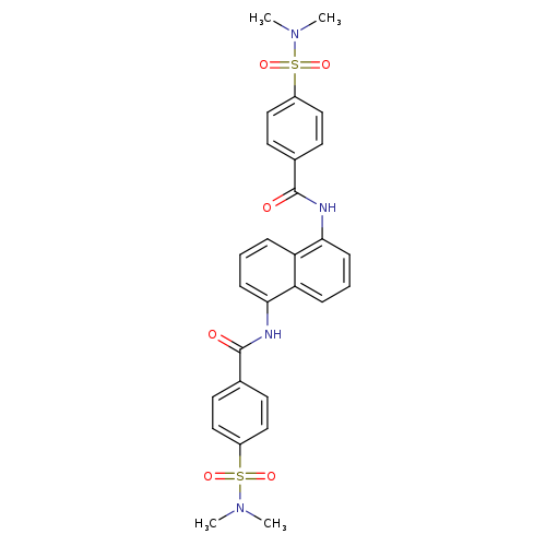 4-(dimethylsulfamoyl)-N-{5-[4-(dimethylsulfamoyl)benzamido]naphthalen-1-yl}benzamide
