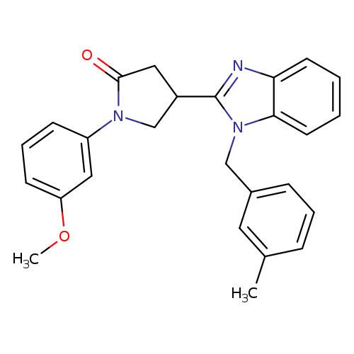1-(3-methoxyphenyl)-4-{1-[(3-methylphenyl)methyl]-1H-1,3-benzodiazol-2-yl}pyrrolidin-2-one