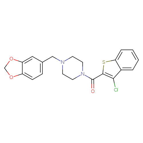 1-[(2H-1,3-benzodioxol-5-yl)methyl]-4-(3-chloro-1-benzothiophene-2-carbonyl)piperazine