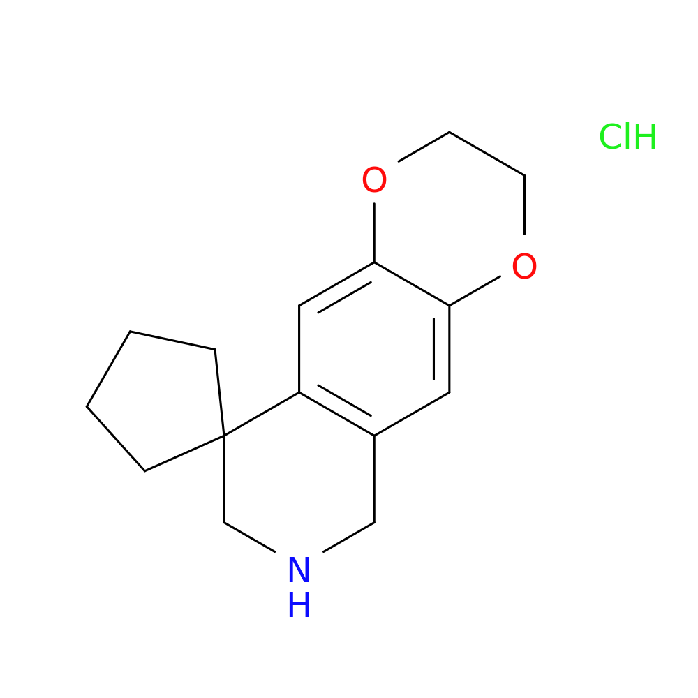 3,6,7,8-tetrahydro-2H-spiro[[1,4]dioxino[2,3-g]isoquinoline-9,1'-cyclopentane] hydrochloride