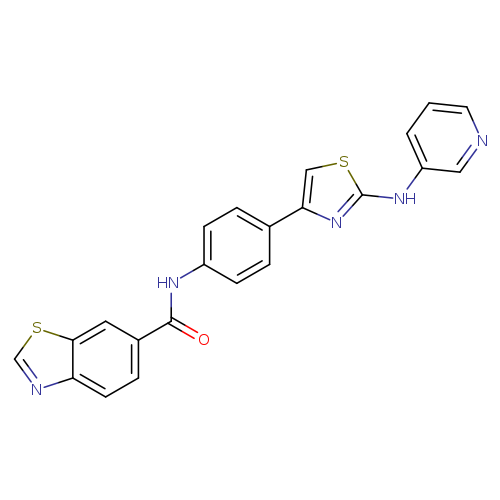 N-(4-{2-[(pyridin-3-yl)amino]-1,3-thiazol-4-yl}phenyl)-1,3-benzothiazole-6-carboxamide