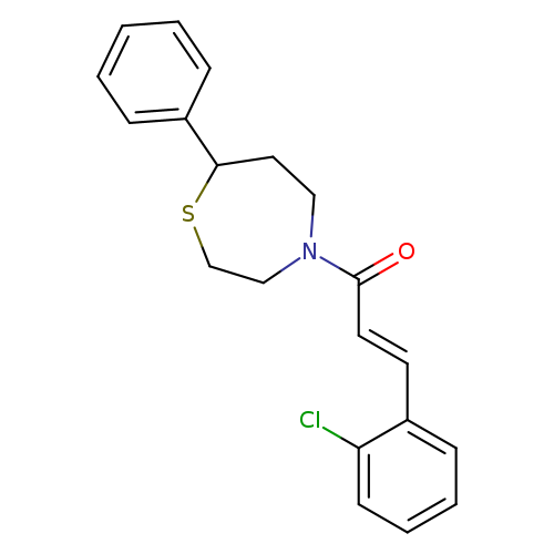 (2E)-3-(2-chlorophenyl)-1-(7-phenyl-1,4-thiazepan-4-yl)prop-2-en-1-one