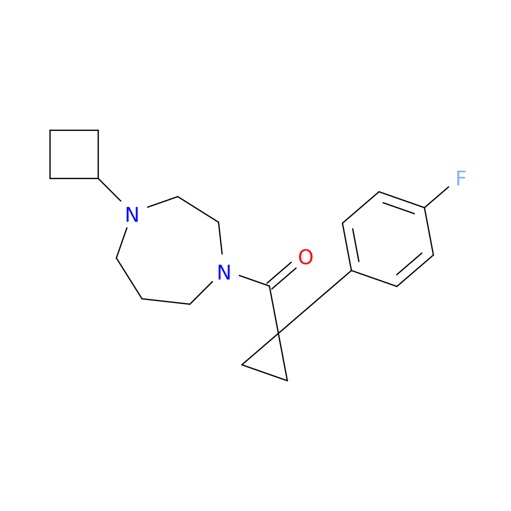 1-cyclobutyl-4-[1-(4-fluorophenyl)cyclopropanecarbonyl]-1,4-diazepane