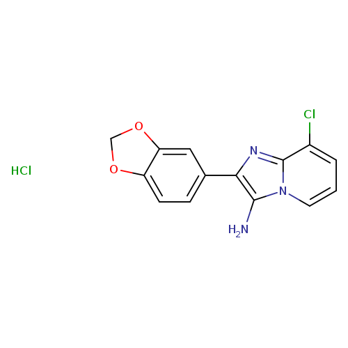 2-(1,3-dioxaindan-5-yl)-8-chloroimidazo[1,2-a]pyridin-3-amine hydrochloride