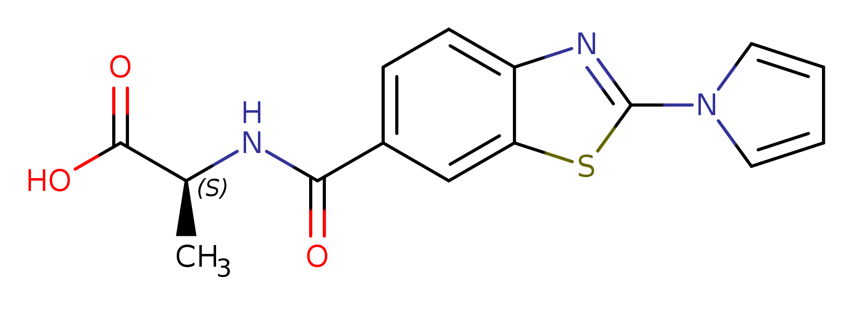 N-([2-(1H-Pyrrol-1-yl)-1,3-benzothiazol-6-yl]carbonyl)-l-alanine