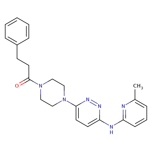 1-(4-{6-[(6-methylpyridin-2-yl)amino]pyridazin-3-yl}piperazin-1-yl)-3-phenylpropan-1-one