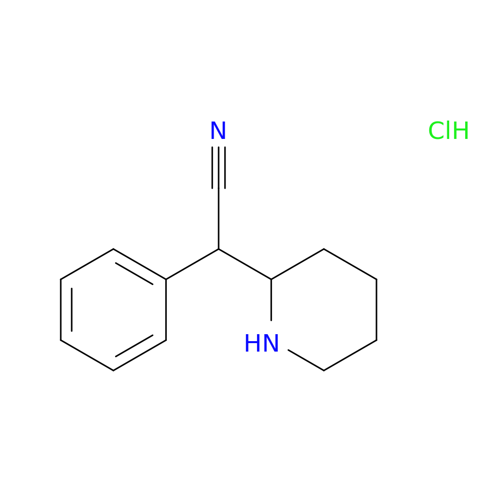 2-phenyl-2-(piperidin-2-yl)acetonitrile hydrochloride