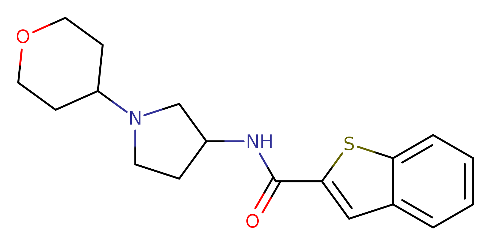 N-[1-(oxan-4-yl)pyrrolidin-3-yl]-1-benzothiophene-2-carboxamide
