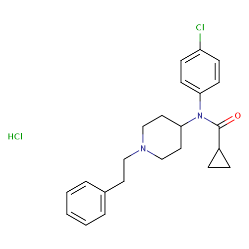 N-(4-chlorophenyl)-N-(1-phenethylpiperidin-4-yl)cyclopropanecarboxamide,monohydrochloride