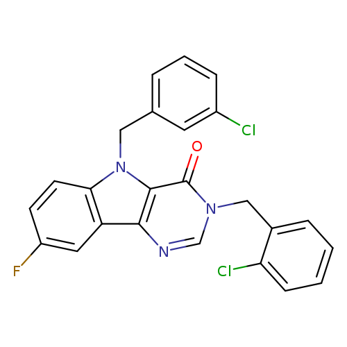 3-[(2-chlorophenyl)methyl]-5-[(3-chlorophenyl)methyl]-8-fluoro-3H,4H,5H-pyrimido[5,4-b]indol-4-one