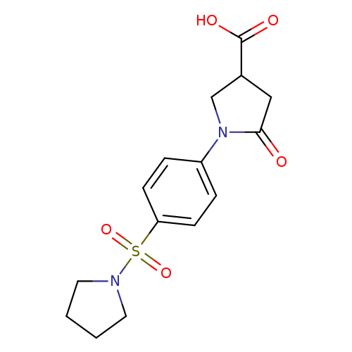 5-oxo-1-[4-(pyrrolidin-1-ylsulfonyl)phenyl]pyrrolidine-3-carboxylic acid