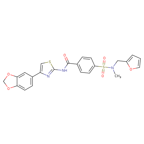 N-[4-(2H-1,3-benzodioxol-5-yl)-1,3-thiazol-2-yl]-4-{[(furan-2-yl)methyl](methyl)sulfamoyl}benzamide