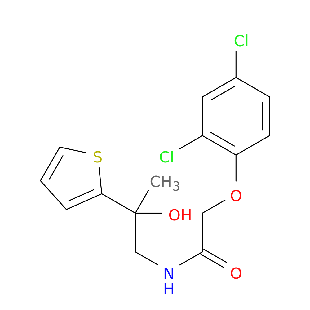 2-(2,4-dichlorophenoxy)-N-[2-hydroxy-2-(thiophen-2-yl)propyl]acetamide