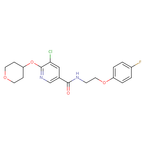 5-chloro-N-[2-(4-fluorophenoxy)ethyl]-6-(oxan-4-yloxy)pyridine-3-carboxamide
