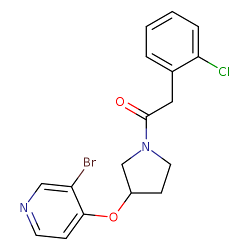 1-{3-[(3-bromopyridin-4-yl)oxy]pyrrolidin-1-yl}-2-(2-chlorophenyl)ethan-1-one