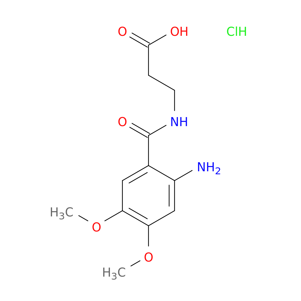 3-[(2-amino-4,5-dimethoxyphenyl)formamido]propanoic acid hydrochloride