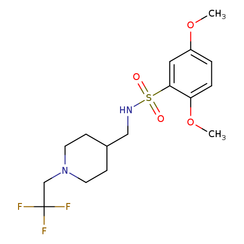 2,5-dimethoxy-N-{[1-(2,2,2-trifluoroethyl)piperidin-4-yl]methyl}benzene-1-sulfonamide