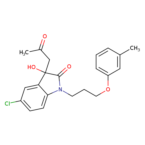5-chloro-3-hydroxy-1-[3-(3-methylphenoxy)propyl]-3-(2-oxopropyl)-2,3-dihydro-1H-indol-2-one