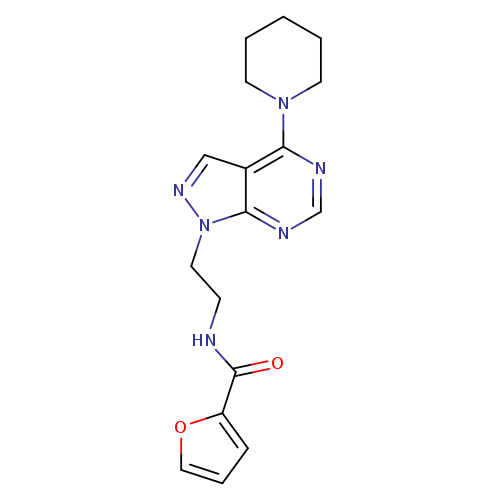 N-{2-[4-(piperidin-1-yl)-1H-pyrazolo[3,4-d]pyrimidin-1-yl]ethyl}furan-2-carboxamide