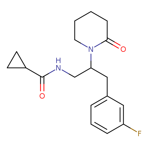 N-[3-(3-fluorophenyl)-2-(2-oxopiperidin-1-yl)propyl]cyclopropanecarboxamide