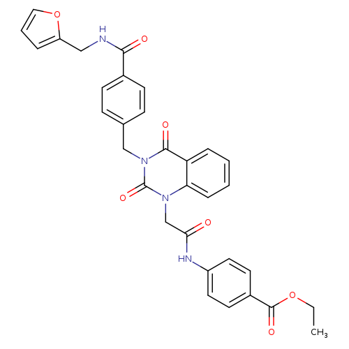 ethyl 4-(2-{3-[(4-{[(furan-2-yl)methyl]carbamoyl}phenyl)methyl]-2,4-dioxo-1,2,3,4-tetrahydroquinazolin-1-yl}acetamido)benzoate