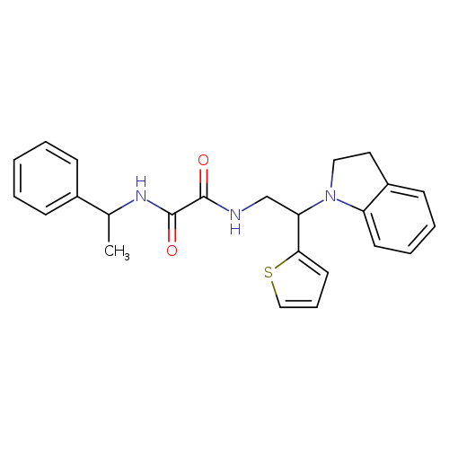 N-[2-(2,3-dihydro-1H-indol-1-yl)-2-(thiophen-2-yl)ethyl]-N'-(1-phenylethyl)ethanediamide