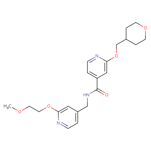 N-{[2-(2-methoxyethoxy)pyridin-4-yl]methyl}-2-[(oxan-4-yl)methoxy]pyridine-4-carboxamide