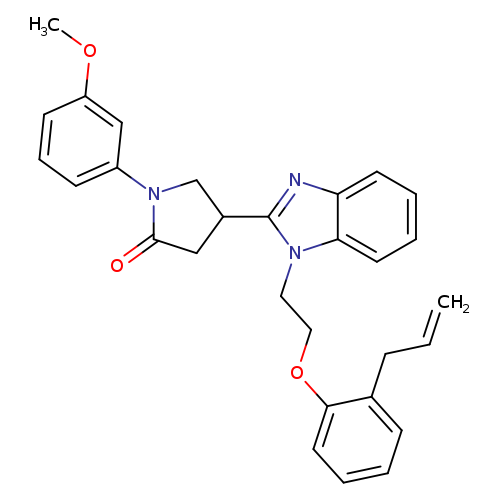 1-(3-methoxyphenyl)-4-(1-{2-[2-(prop-2-en-1-yl)phenoxy]ethyl}-1H-1,3-benzodiazol-2-yl)pyrrolidin-2-one