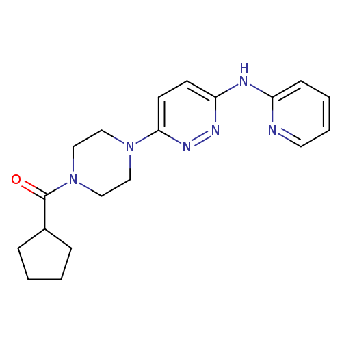 6-(4-cyclopentanecarbonylpiperazin-1-yl)-N-(pyridin-2-yl)pyridazin-3-amine