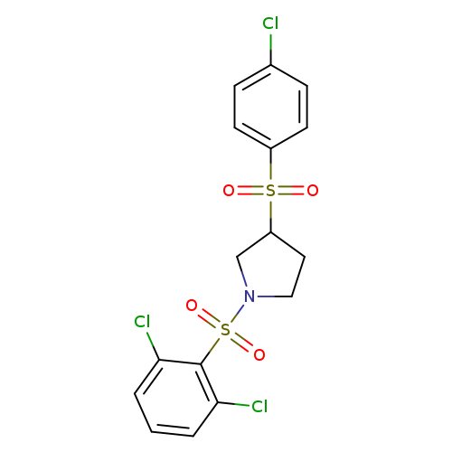 3-(4-chlorobenzenesulfonyl)-1-(2,6-dichlorobenzenesulfonyl)pyrrolidine