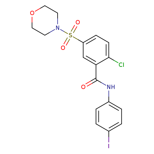 2-chloro-N-(4-iodophenyl)-5-(morpholine-4-sulfonyl)benzamide
