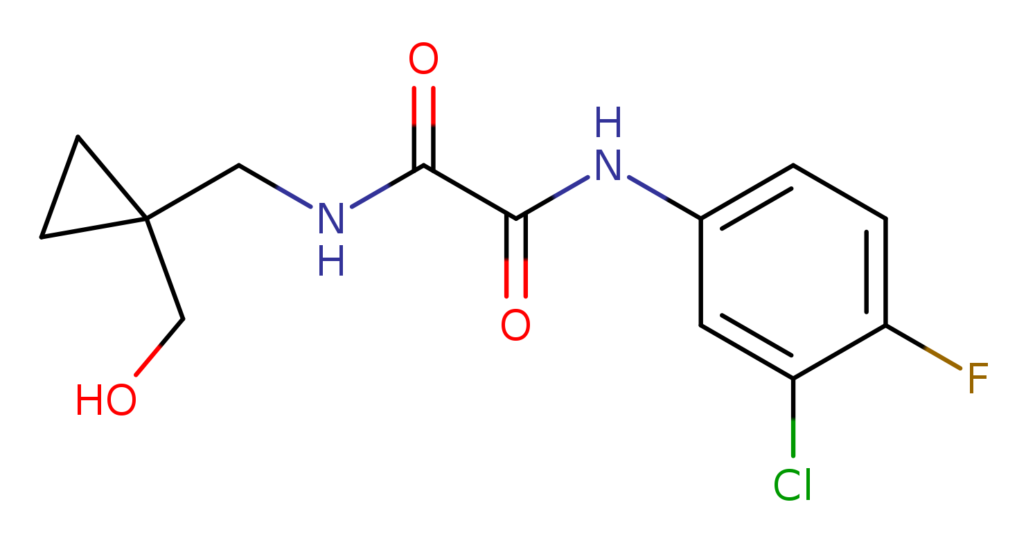 N'-(3-chloro-4-fluorophenyl)-N-{[1-(hydroxymethyl)cyclopropyl]methyl}ethanediamide