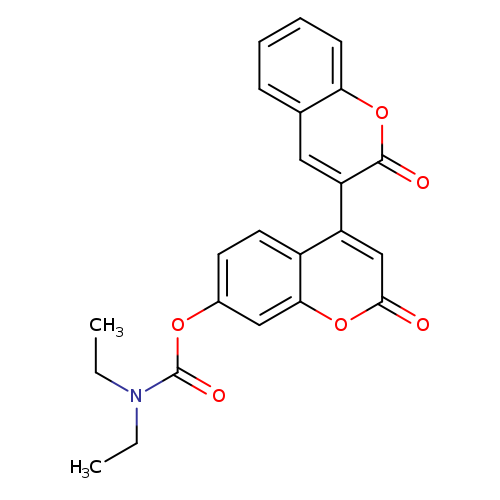2,2'-dioxo-2H,2'H-[3,4'-bichromene]-7'-yl N,N-diethylcarbamate