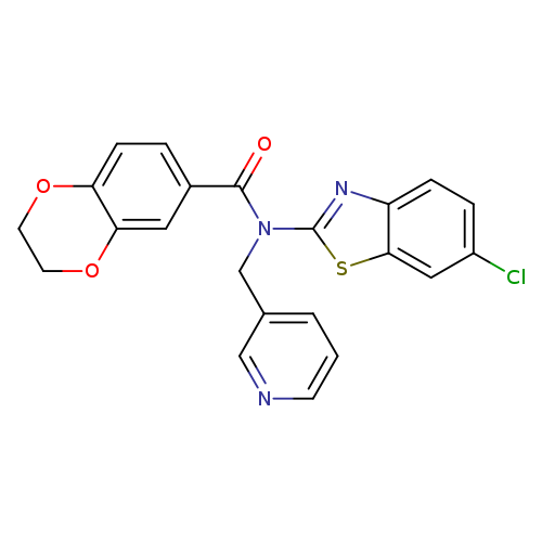 N-(6-chloro-1,3-benzothiazol-2-yl)-N-[(pyridin-3-yl)methyl]-2,3-dihydro-1,4-benzodioxine-6-carboxamide