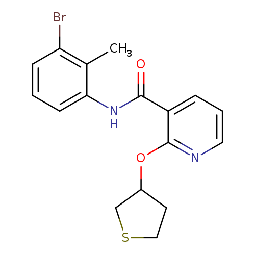 N-(3-bromo-2-methylphenyl)-2-(thiolan-3-yloxy)pyridine-3-carboxamide