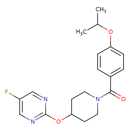 5-fluoro-2-({1-[4-(propan-2-yloxy)benzoyl]piperidin-4-yl}oxy)pyrimidine