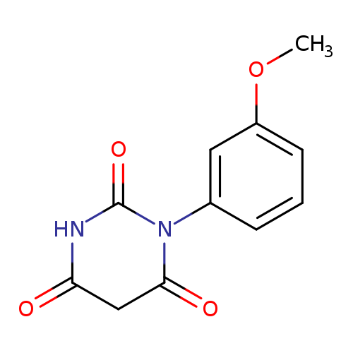 2,4,6(1H,3H,5H)-Pyrimidinetrione, 1-(3-methoxyphenyl)-