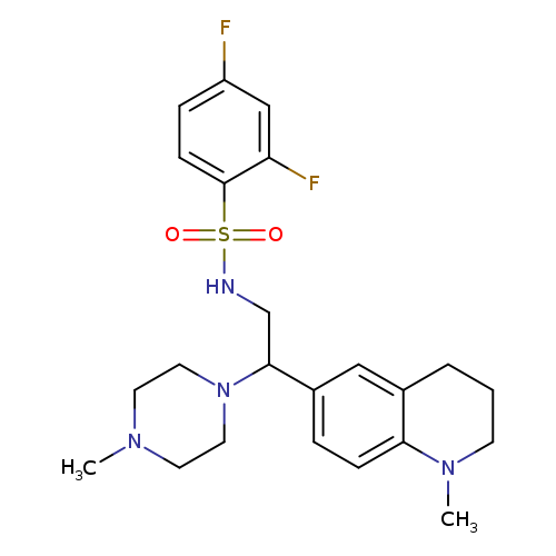 2,4-difluoro-N-[2-(1-methyl-1,2,3,4-tetrahydroquinolin-6-yl)-2-(4-methylpiperazin-1-yl)ethyl]benzene-1-sulfonamide